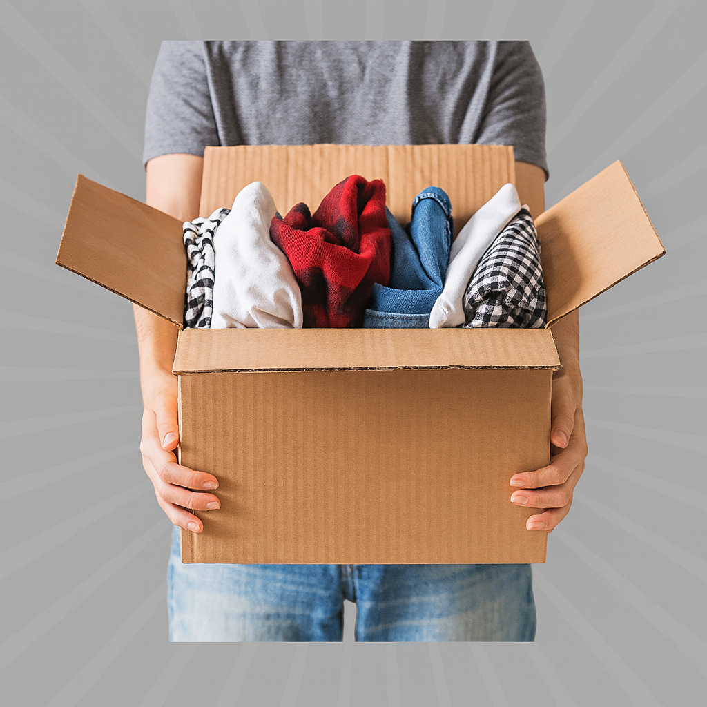 洋服を入れた箱